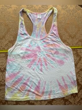 Pastel Tie-Dye Racerback Tank Top - Multicolor